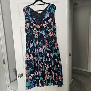 Talbots Multicolor Floral Midi Dress Size 16